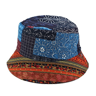 Mũ Bucket ( Nón Bandana Exo) Vành Ngắn Họa Tiết Thổ Cẩm Nhiều Màu Phong Cách Bohemian - Mã NV012