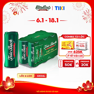 Lốc 6 lon Bia Trúc Bạch (330ml/lon)
