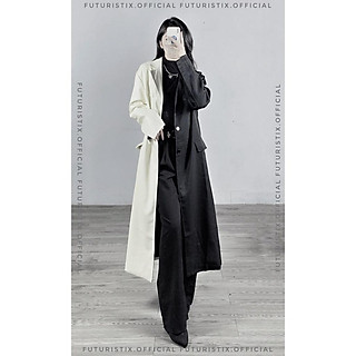 Áo Khoác Mangto Phối Da B&W Cực Chất FuturistiX AK184