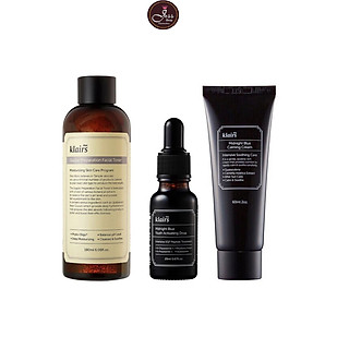Bộ 3 Sản Phẩm Dưỡng Ẩm Phục Hồi Da Ban Đêm Dear Klairs Midnight Blue Gồm Toner Có Mùi 180ml + Serum 20ml + Kem 60ml Tặng 1 Mặt Nạ Dr.Morita