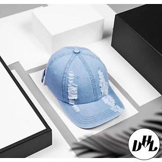 Nón kết, mũ lưỡi trai JEAN RÁCH vải JEAN đẹp thời trang (ẢNH THẬT).