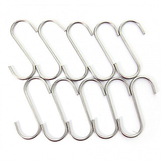 Bộ 10 móc treo chữ S 100% inox không gỉ (Chịu lực được 20kg)
