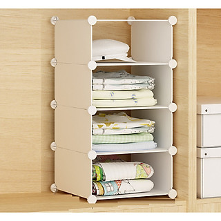 Kệ nhựa lắp ghép chia ngăn tủ 4 ngăn