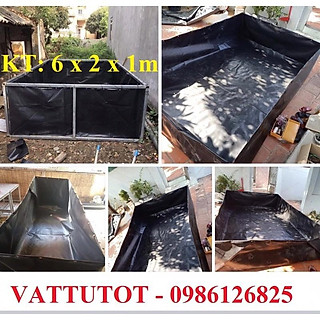 BỂ BẠT NUÔI ỐC, NUÔi CÁ, BỂ BƠI HDPE KT 6x2x1m