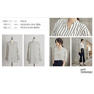 TOP501 ÁO SƠ MI NỮ KẺ SỌC THỜI TRANG