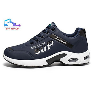 Giày Thể Thao Nam  Giày sneaker HHT, S29 Trơn Màu Xanh