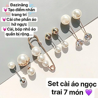 Set cài áo ngọc trai 7 món mẫu mới ( hàng có sẵn )