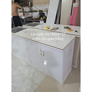 Tủ bếp mini mặt gạch sẵn bồn