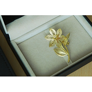 Quà tặng phái nữ cao cấp: Hoa cài áo vest mạ vàng 24K