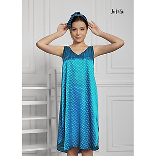 Đầm Satin Lụa Hàn Cổ Tim, Sát Nách Maxivic, La Mộc MM112123