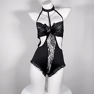 Mã : LL2521 - Trang Phục Hoá Trang Thỏ Dễ Thuơng - Bodysuit Ren Đen Gợi Cảm Cho Nàng - Cosplay Sexy