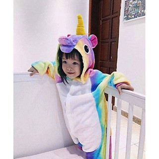 BỘ đồ thú kỳ lân UNICORN RAINBOW CHO TRẺ EM