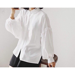 Sơ mi tay phồng cổ sen