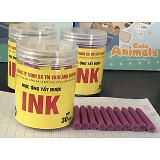 Combo 10 Ống Mực Tím Xoá Được Ánh Dương Dùng Cho Bút Mài Ánh Dương Xoá Được- Bút Mài Thầy Ánh Xoá Được- Bút Máy Xoá Được