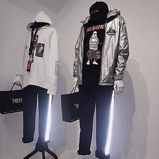 Quần PHẢN QUANG 1 SỌC BASIC Unisex - NEON PANTS UNISEX (CHỤP FLASH mới phản quang)