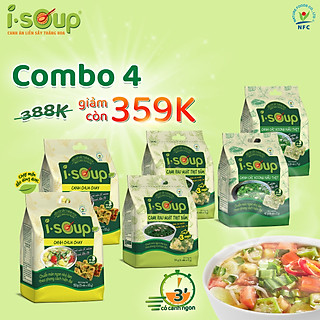 Combo 6 Túi Canh ISOUP (Canh Chua+ Rau Ngót + Cải Xoong) - Canh Ăn Liền Sấy Thăng Hoa