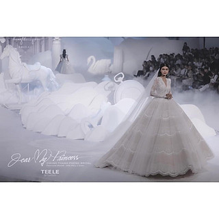 Lúp trơn cô dâu lúp dài làm lễ voan cô dâu