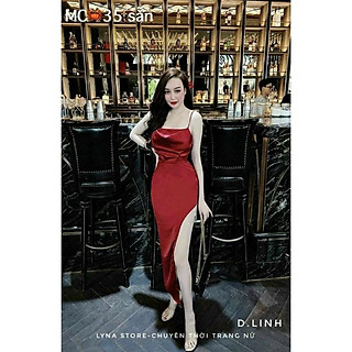 Đầm body phi cổ đổ kết hạt