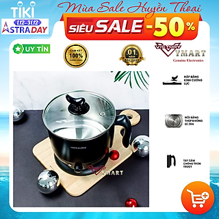 Nồi Điện Đa Năng Lock&Lock EJP316BLK (1.2 Lít), nắp kính cường lực, lòng nồi inox 304,an toàn sức khỏe - Hàng Chính Hãng