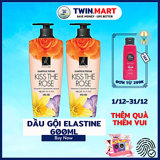 Date xa Dầu gội Elastine hương nước hoa 1000ml và 600ml - Hàn Quốc - hương Kiss the rose