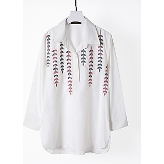 ÁO SƠ MI THÊU LÁ LIỄU