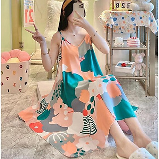 Đầm Lanh mặc nhà Bigsize, váy ngủ đẹp 2 dây Freesize mùa hè thời trang thiết kế giá rẻ