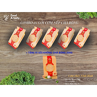 Combo 5 gói cơm cháy siêu chà bông tặng 01 gói cơm cháy không chà bông