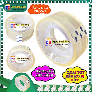2 CUỘN BĂNG KEO TRONG NHỎ 0.4CM 10G SIÊU DÍNH - CUỘN BĂNG DÍNH TRONG