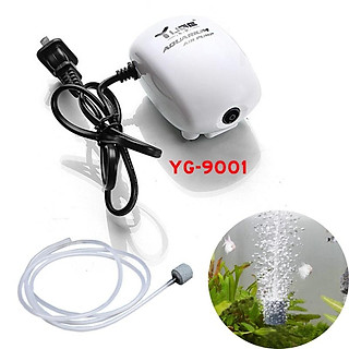 Máy bơm sủi khí oxy kèm đầu sủi bọt cho bể cá cảnh YG-9001