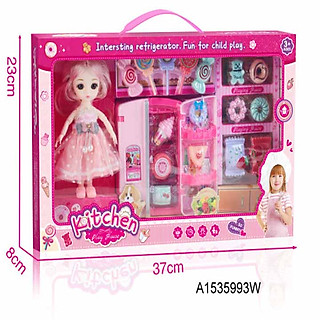 Trò chơi búp bê cầm tay có khớp siêu xinh xắn mặc váy có nhiều phụ kiện đi kèm