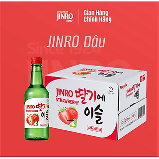 Soju Hàn Quốc JINRO VỊ DÂU 360ml - Thùng 20 chai