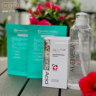 Combo Siêu Cấp Ẩm HA Plus 100ml Và Gel Lô Hội Aloevera Tặng 2 Mặt Nạ Soothing (Hàng Chính Hãng)