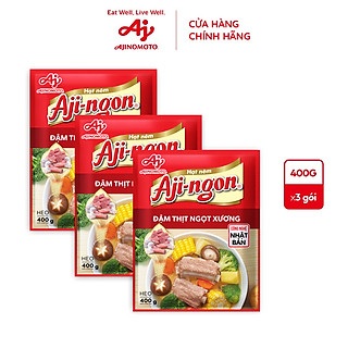 Combo 3 Gói Hạt Nêm Aji-ngon® 400g/Gói