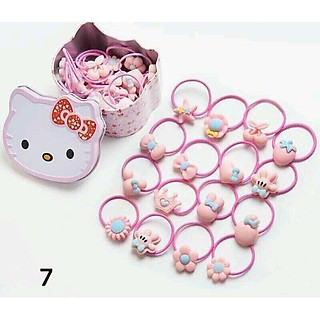 Hộp 40 Dây Cột Tóc Hello Kitty Cho Bé