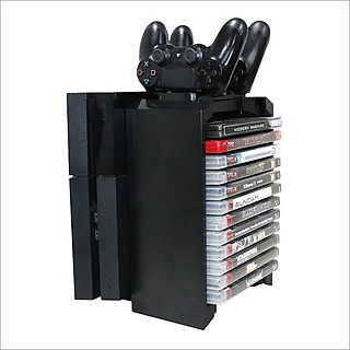 kệ để băng đĩa Ps4 Ps3 Xbox one...có khe để dựng máy