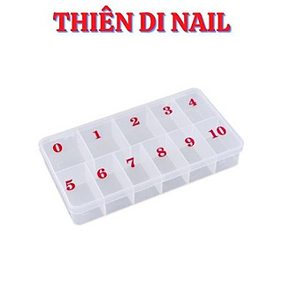 Hộp đựng móng, đựng đồ Charm, đá 11 ô có đánh số thứ tự, khay nhựa đựng phụ kiện Thiên Di Nail
