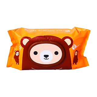 Khăn Ướt Agi Không Hương 100 Tờ (Gấu Nâu)