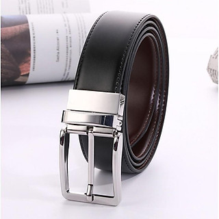 Dây lưng da bò 2 mặt, da trơn mặt dây bóng