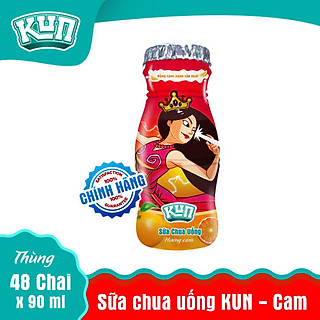 Kun sữa chua uống vị cam thùng 48 chai x 85ml
