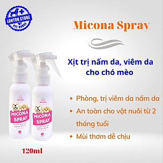 Dung dịch Micona Spray - Xịt trị viêm nang lông, viêm da, nấm da, xà mâu,120ML