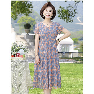 Đầm trung niên sang chảnh tặng mẹ dáng rộng che bụng