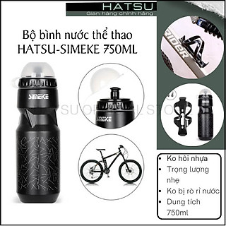 Bình nước thể thao HATSU-SIMEKE 750ML bằng nhựa không mùi tặng kèm giá đỡ