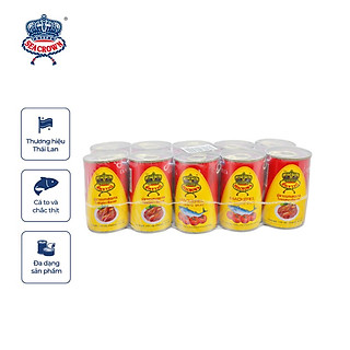 Cá hộp Sea Crown cá Nục sốt cà - Lốc 10 lon