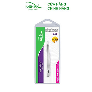 Nhíp Cong Vi Giấy Kềm Nghĩa N - 418 Cao Cấp Nhổ Râu Lông Mũi Lông Mày Tóc Bạc