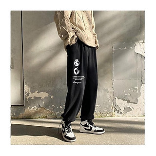 quần nỉ ống rộng quần nỉ dây rút trái đất quần