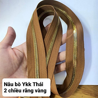 Dây kéo YKK Thái 2 chiều (không kèm đầu khóa) răng 5