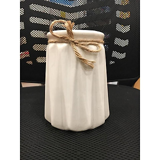 Bình sứ dứa thắt nơ dây gai cao 18cm