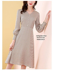 nh620620-ĐẦM XÒE CHẤM BI TAY DÀI