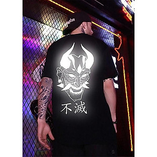 Áo thun phản quang nam nữ form rộng VHL Thần Đầu Dê