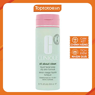 Sữa Rửa Mặt Cho Da Dầu Clinique Liquid Facial Soap Oily Skin Formula 200ml